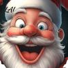 Funny Holiday Party Decorations Santa Toilet Sticker Christmas Lid Decal Self-Adhesive 3D Durable Festive Home Accessories Hole Waterproof PVC Wall