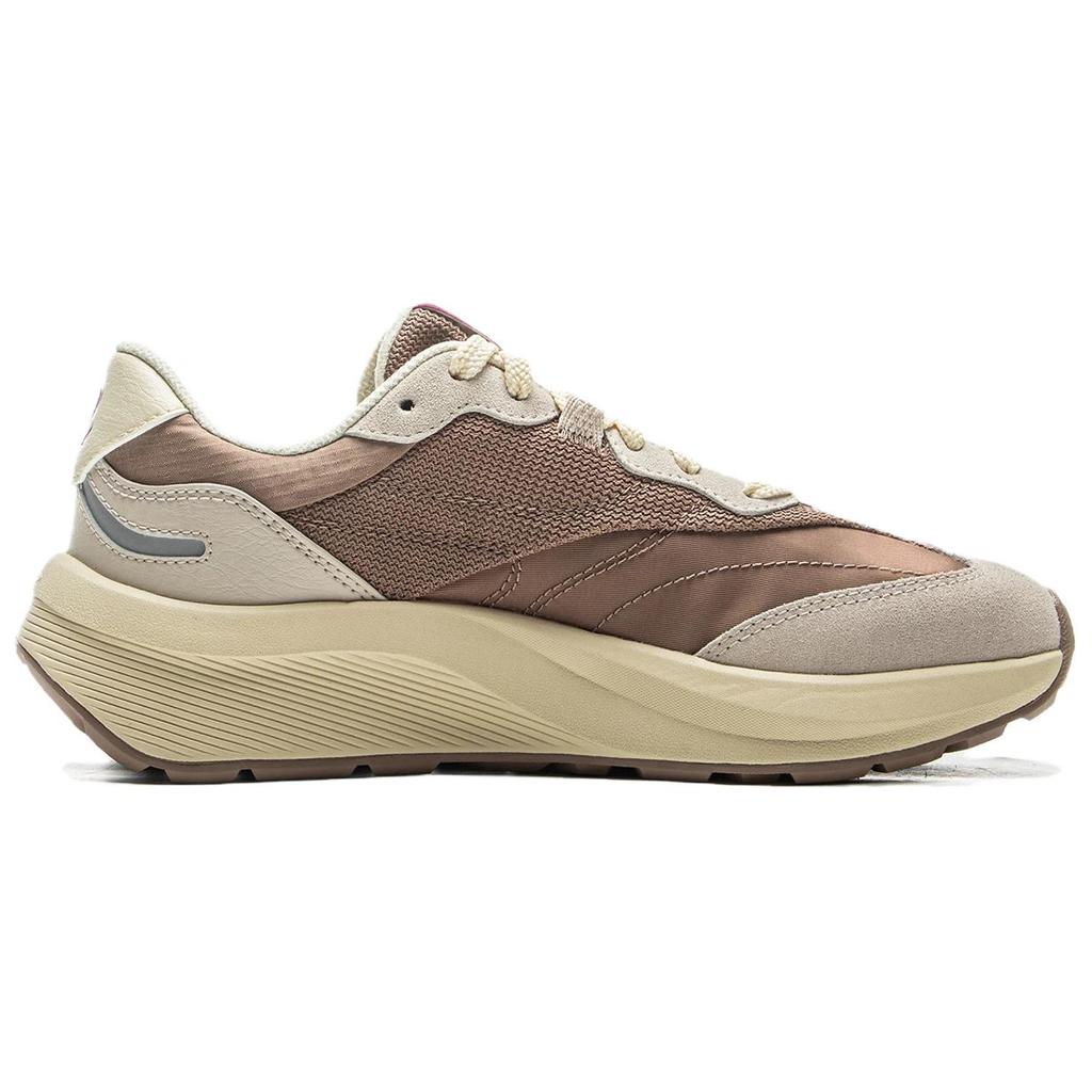 Li Ning Zheng Rong M500 Comfortable Versatile Wear Resistant Non Slip Low Top Casual Shoes Women sneaker Beige Brown AGCV056-1