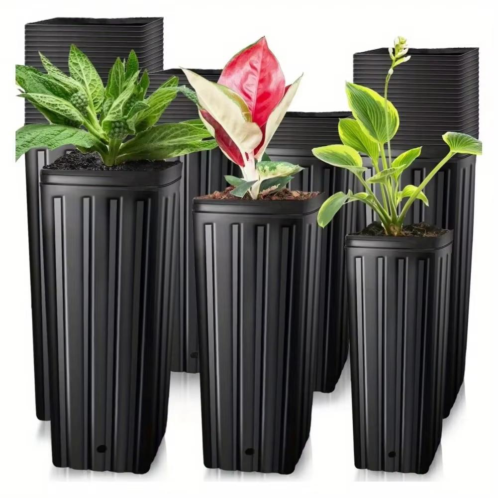 Deep Plant Nursery Pots With Drainage Holes Flower Germination Nursery Pot Seedling-Container Pots For Garden Accessories