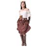 Women's Costume Off Shoulder Top Irregular Skirt Vintage Outfit With Decoration