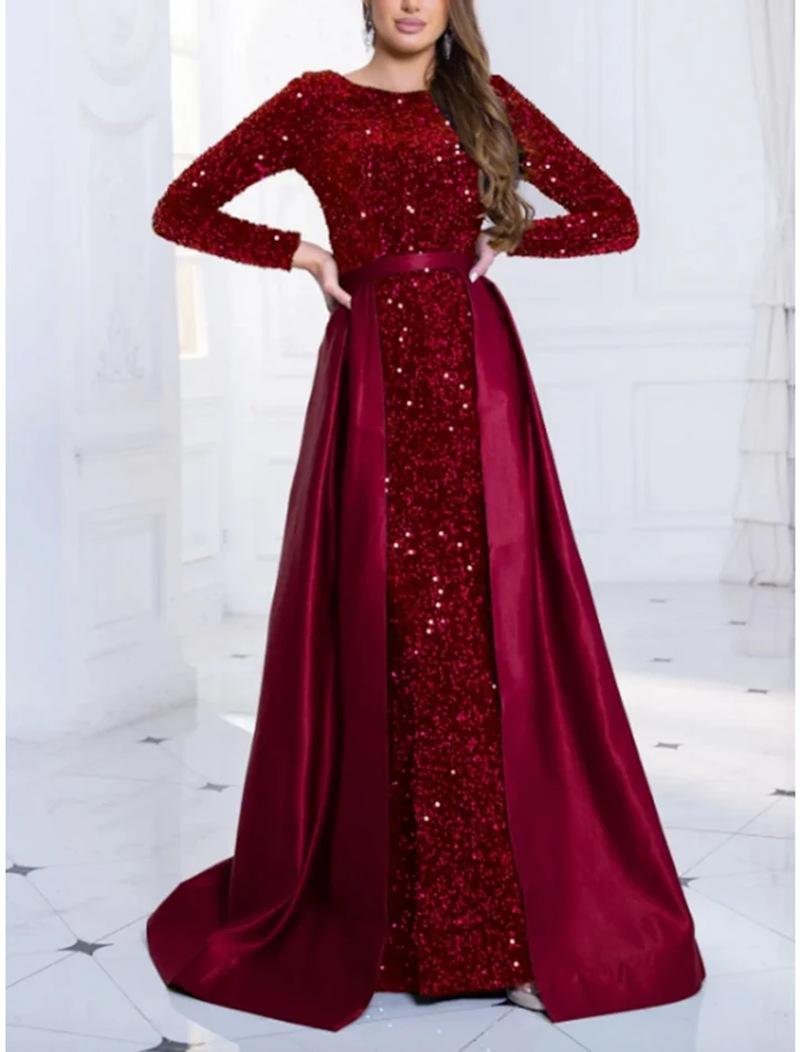 European beautiful women banquet long-sleeved temperament