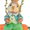 Easter Bunny Figurine Decorative Animal Sculpture Easter Gift Garden Statue for Farmhouse Desk Micro Landscape Bedroom Office
