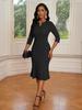 Elegant Mermaid Cocktail Dress | Bodycon Midi Skirt for Weddings & Events