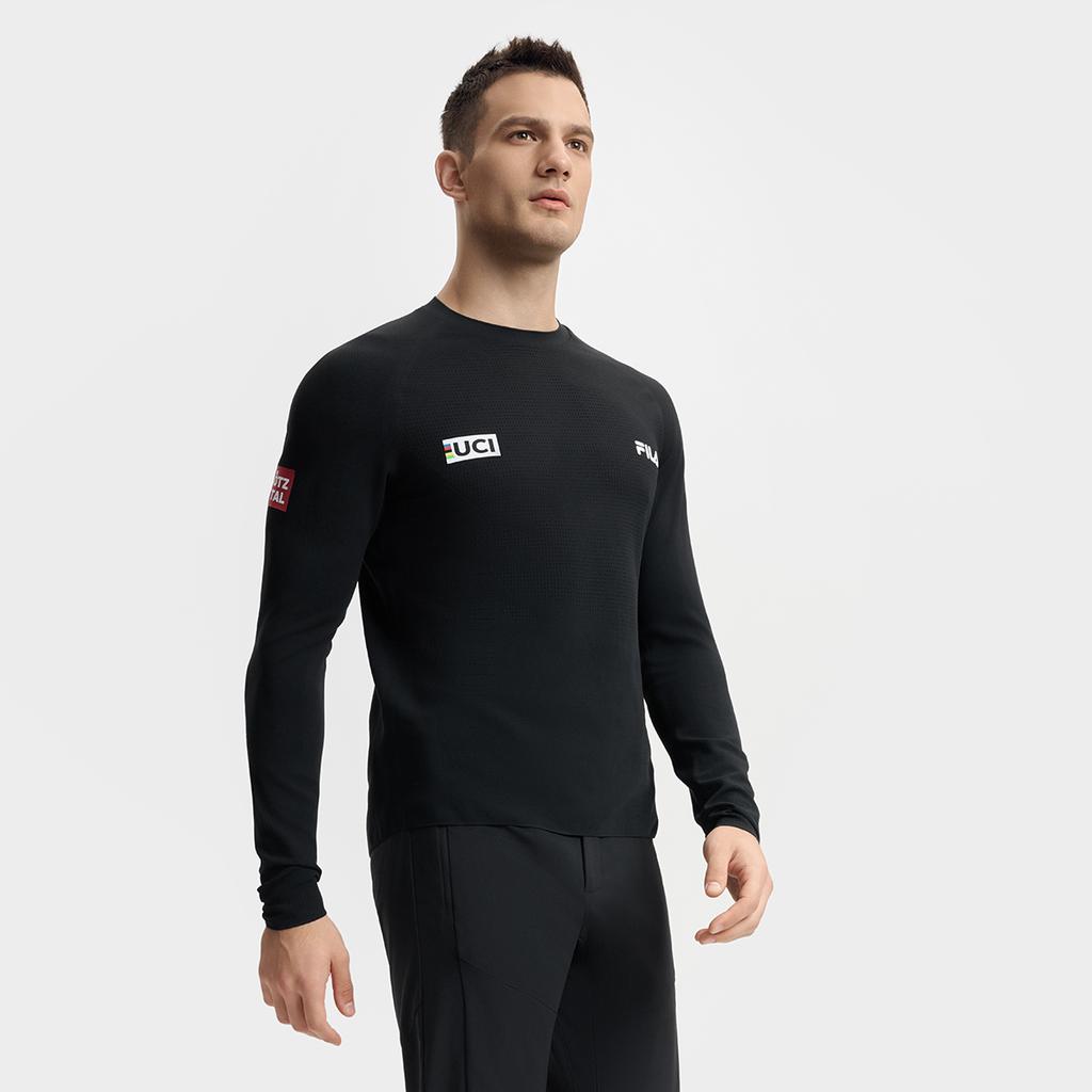 New FILA X UCI CYCLING T Shirt Men's Pitch Black A11M518401F-BK