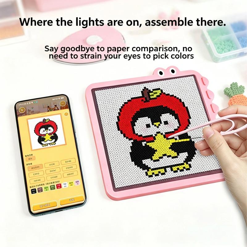 Intelligent LED Drawing Board Eye Protection Automatic Alignment APP Guided DIY Stress Relief Educational Art for All Ages