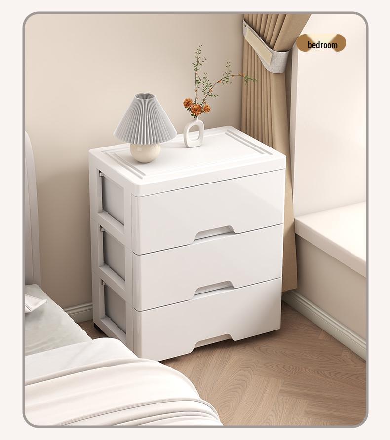 Five-Drawer Plastic Storage Cabinet for Household Organization