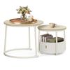 VASAGLE Coffee Table Set of 2 with Storage Basket