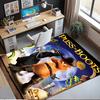 Gestrickter Teppich mit Aufdruck von Der gestiefelte Kater für Bürostuhl Wohnzimmer Schlafzimmer Küchenraum Dekoration Geschenke