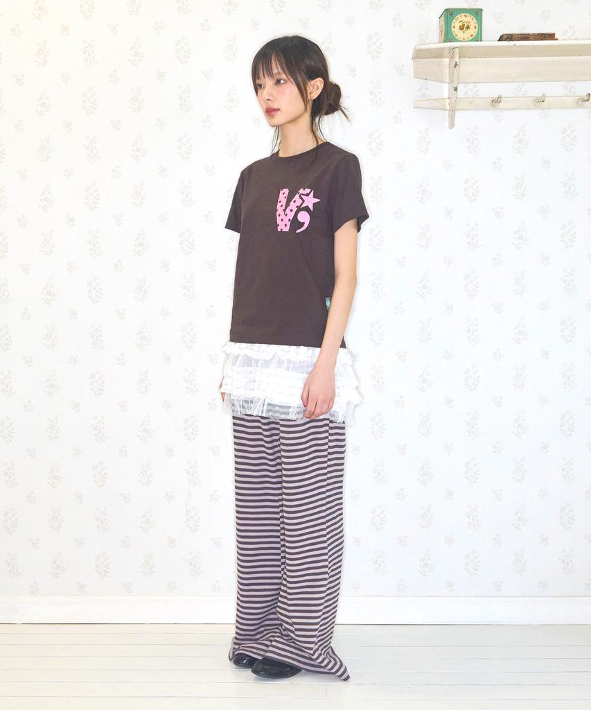 VIDEO JOCKEY V-Star T-Shirt [Deep Brown]