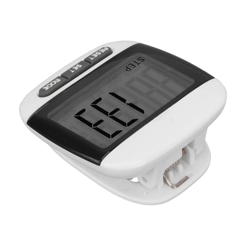 Elderly Step Counter LCD Display Clear Screen Accurate Walking Pedometer with ClipBlack