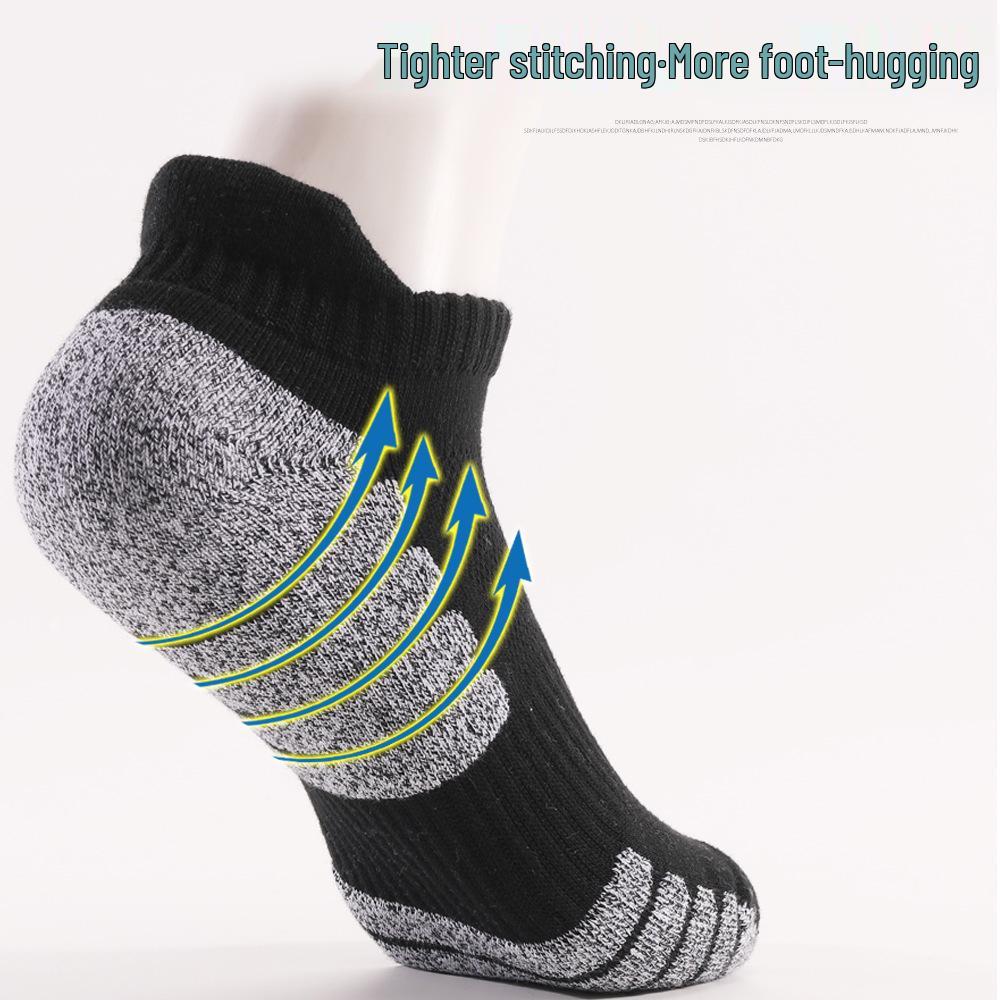 Enhanced Non-Slip Running Socks: Thick, Sweat-Absorbent, Breathable Cotton for Professional Sports