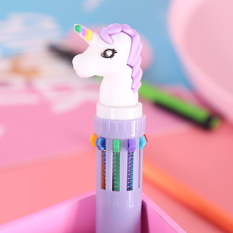 Adorable Multi-Color Korean Dinosaur Ballpoint Pen, 0.5mm Black Ink