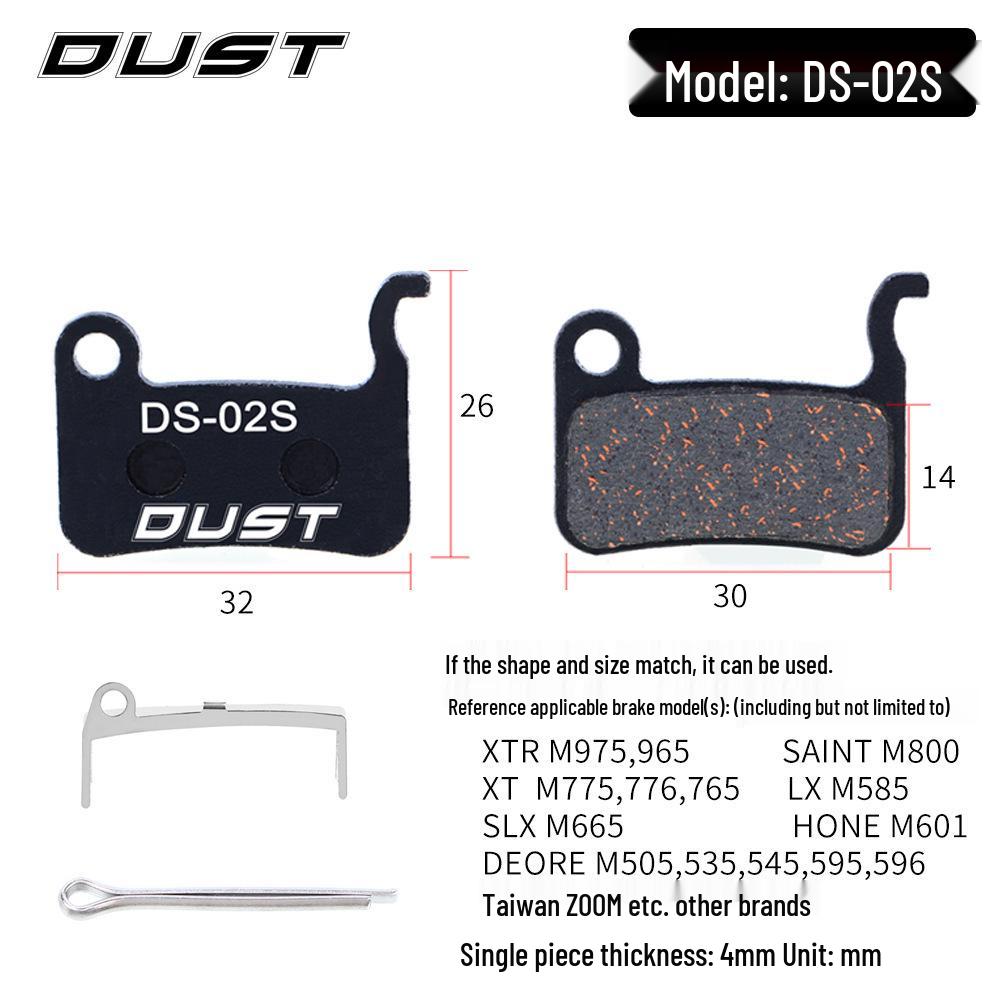 DUST Semi-Metallic Resin Disc Brake Pads for M446 E3 M355 Mountain Bikes