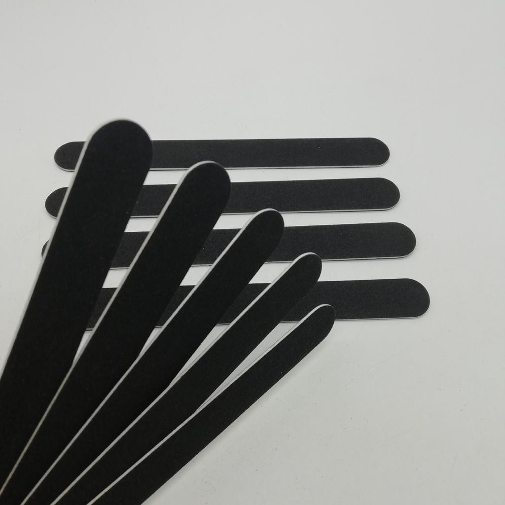 10pcs Professional Double-sided 100/180 Grit Nail File, Black Nail Care Tool and Home Nail