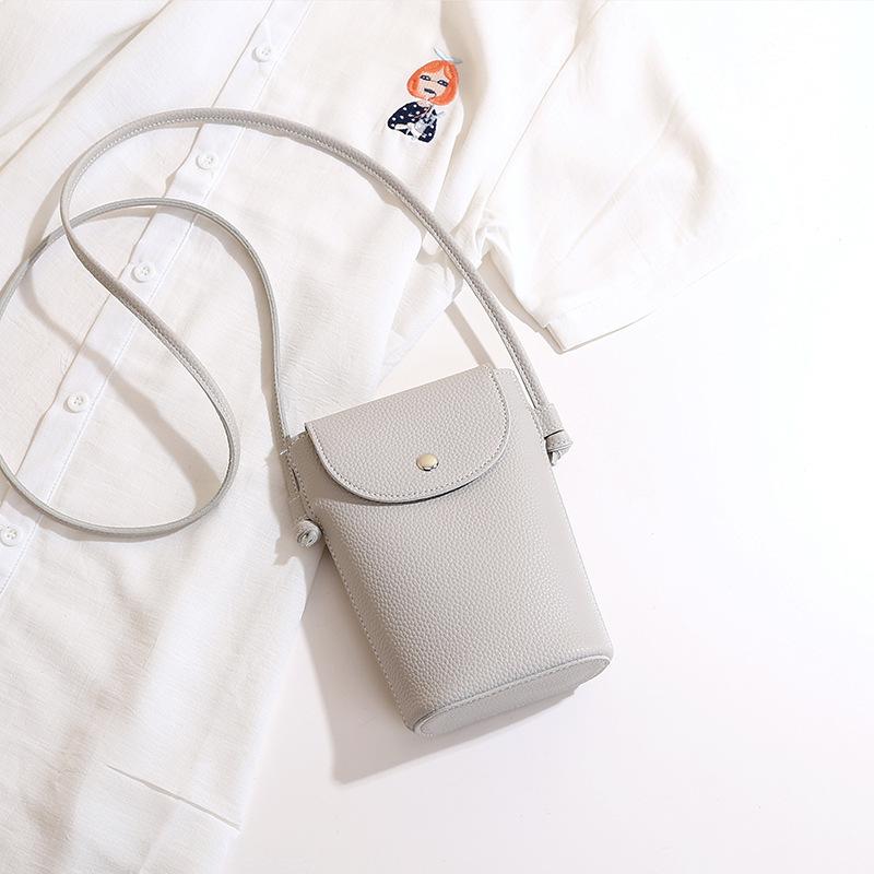 New Pu Leather Mobile Phone Bag Women's Small Flap Shoulder Crossbody Bag Daily Hasp Purse Casual Outdoor Travel Key Wallet Sac