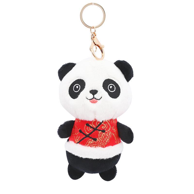 Cute Cartoon Panda Plush Keychain For Bags And Backpacks 12cm Soft Toy