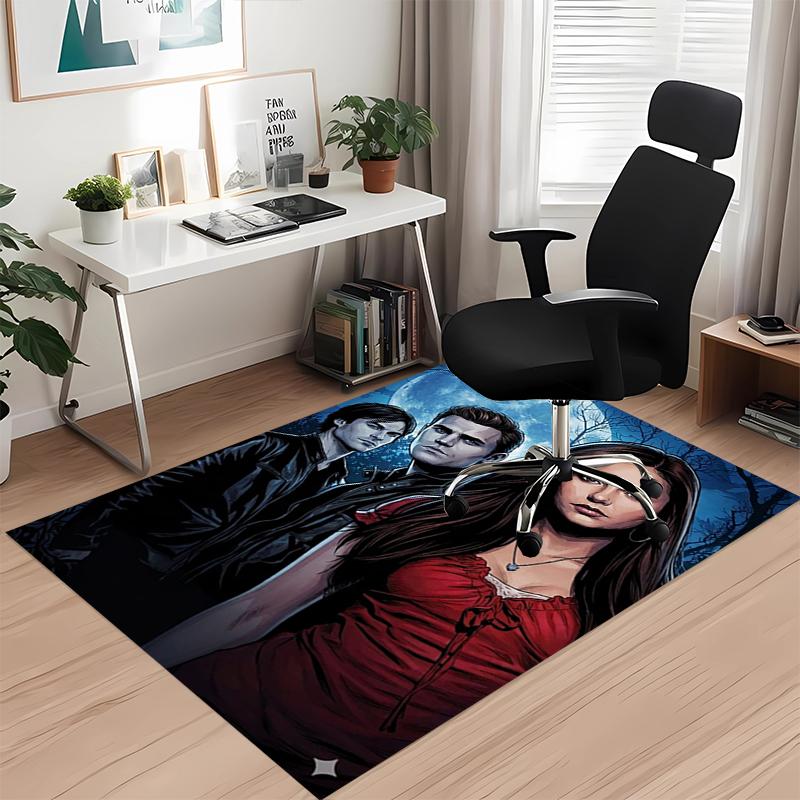 Vampire Diaries Printed Carpet, for Office Chair Living Room Bedroom Kitchen Room Decor Gifts.