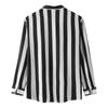 Striped Casual Lapel Cardigan Loose Casual Shirt Vintage Men's Shirt