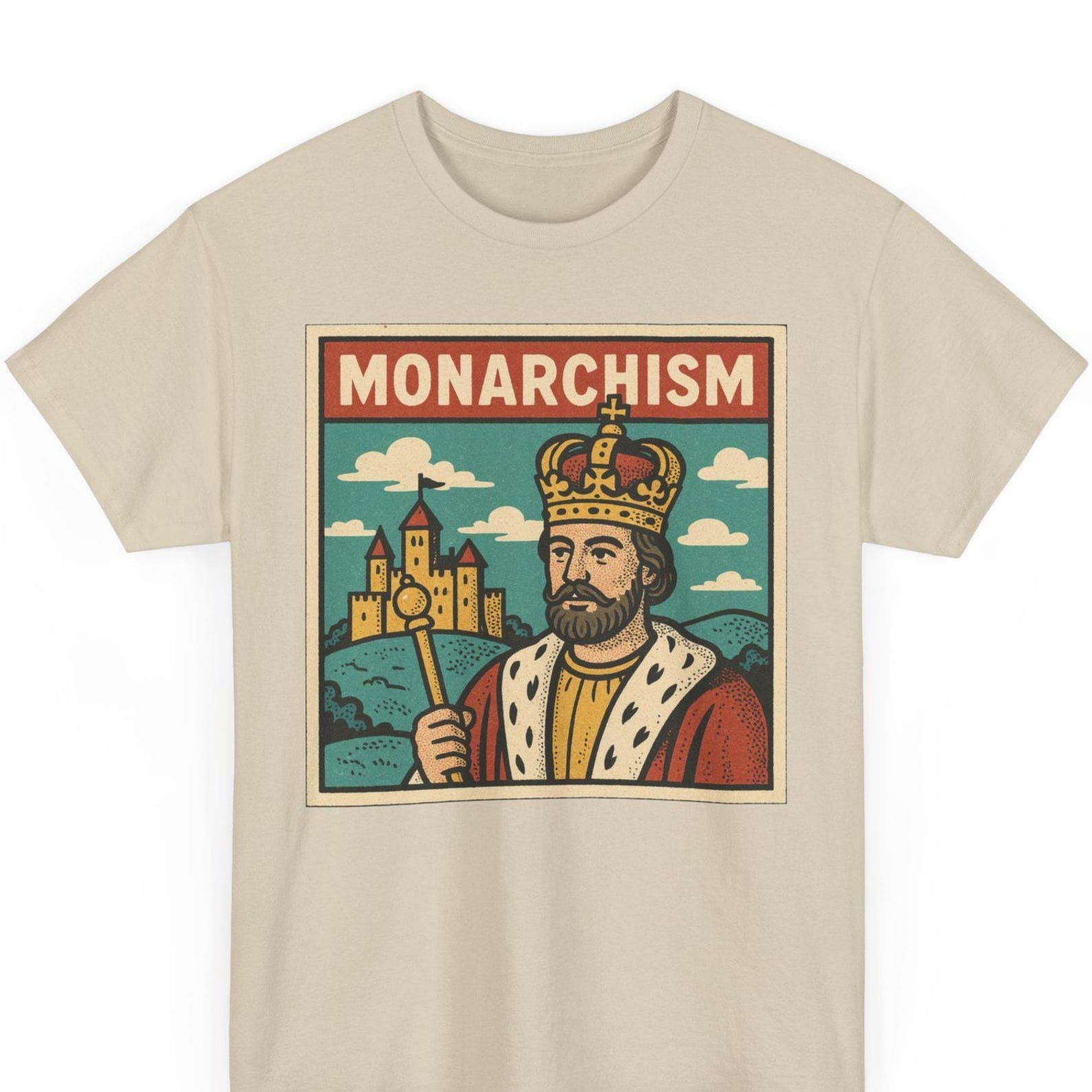 Monarchism T-Shirt: Retro Comic Royal Pop Art Graphic Tee 3XL
