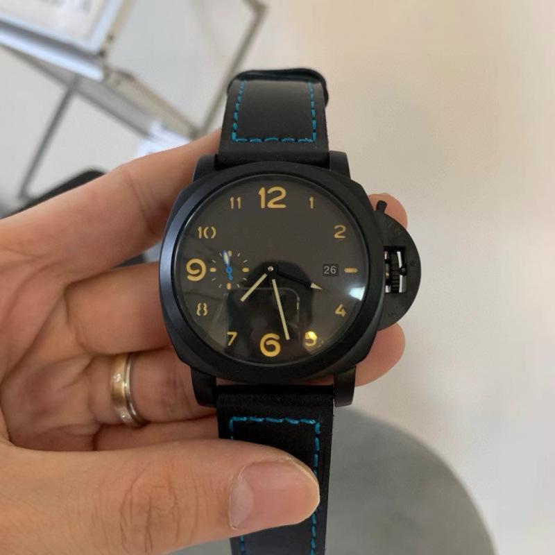 Men's Luxury Carbon Fiber Sports Watch - Sea Buckthorn Dial, Lumino Series, Fully Automatic Mechanical