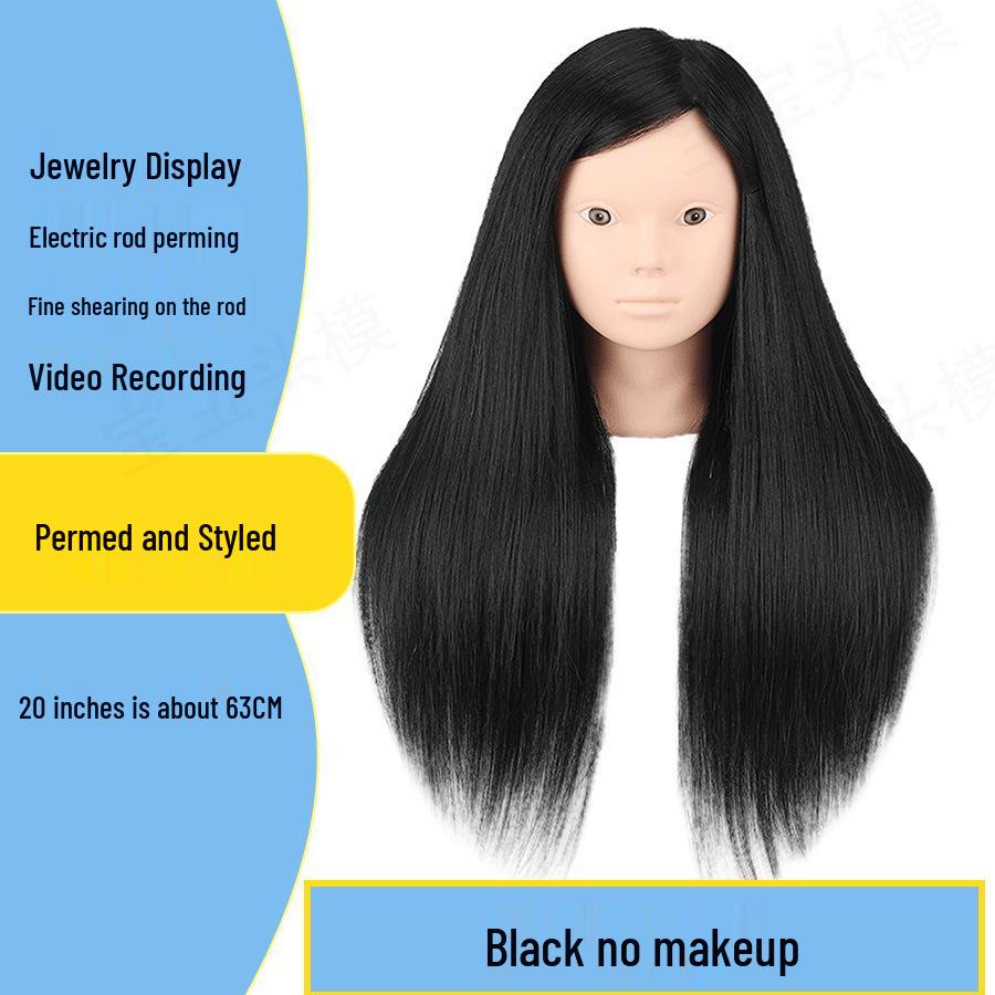 

Манекен-голова для париков для визажистов - Тренировка причесок, плетения, химической завивки, завивки локонов.