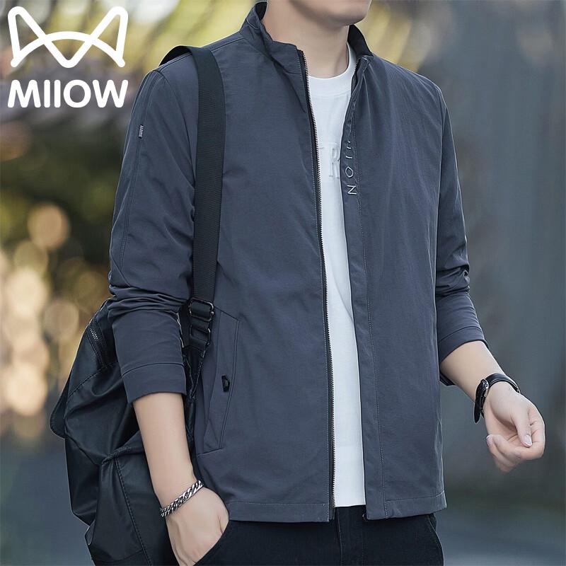 MiiOW Men's Casual Stand-up Collar Jacket