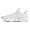adidas Alphabounce Ek Solid Color Lace-Up Breathable Fabric Leather Non-Slip Wear-Resistant Low-Top Casual Running Shoes Unisex Sneakers White GW4223