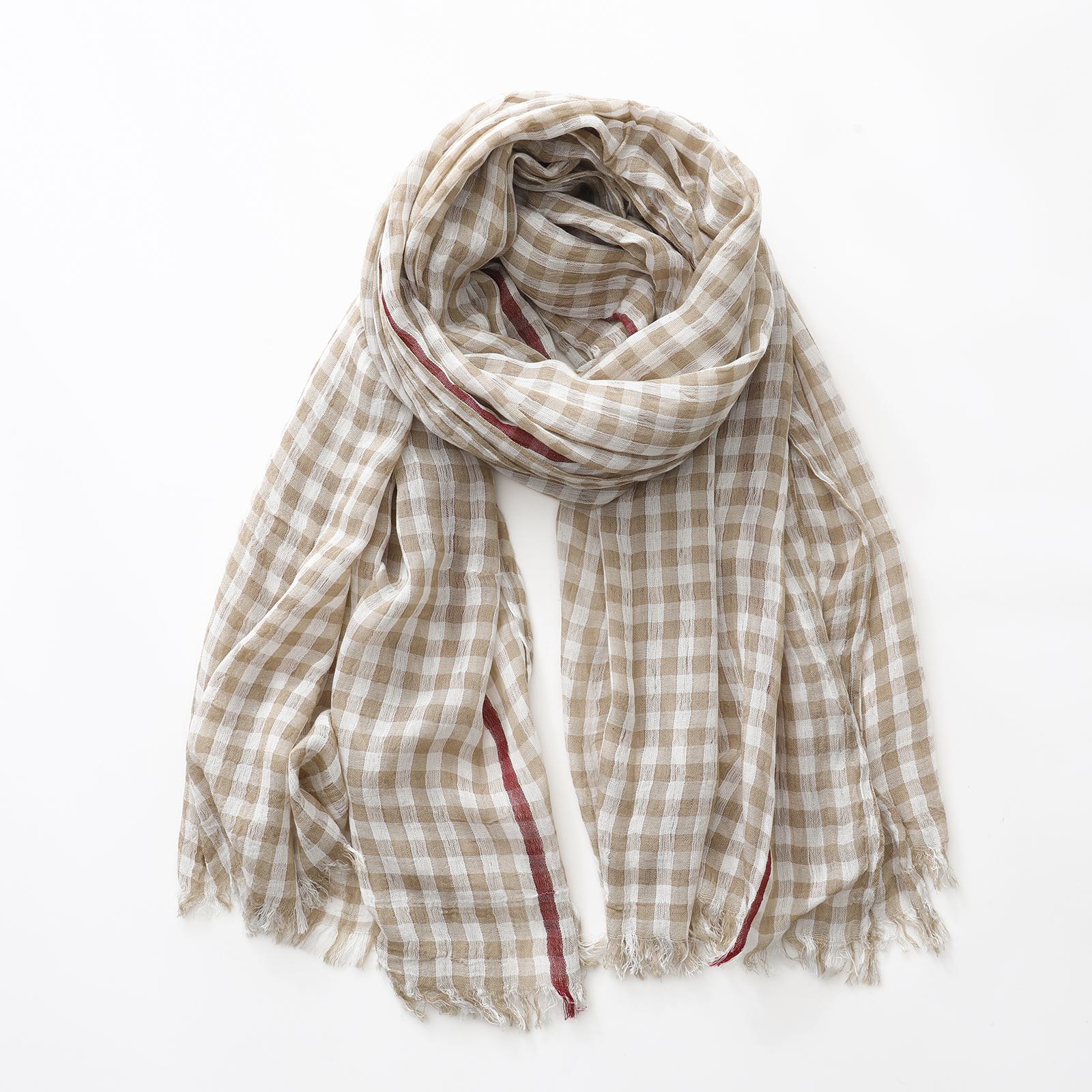 

Cotton Linen Plaid Fashion Women Scarf Autumn Winter Warm Neckerchief Pashmina Casual Male Accessories Tassel Bufandas Shawls
