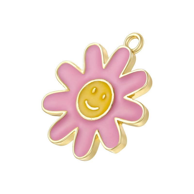 Fresh And Sweet Sunflower Four-Leaf Clover Pendant Rose Smiley Face Daisy Pendant Vd1895-1903