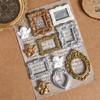 12Pcs Mini Picture Frame Small Antique Resin Photo Frame Oval Rectangular Wall Hanging Display Table Frame Decors Gift