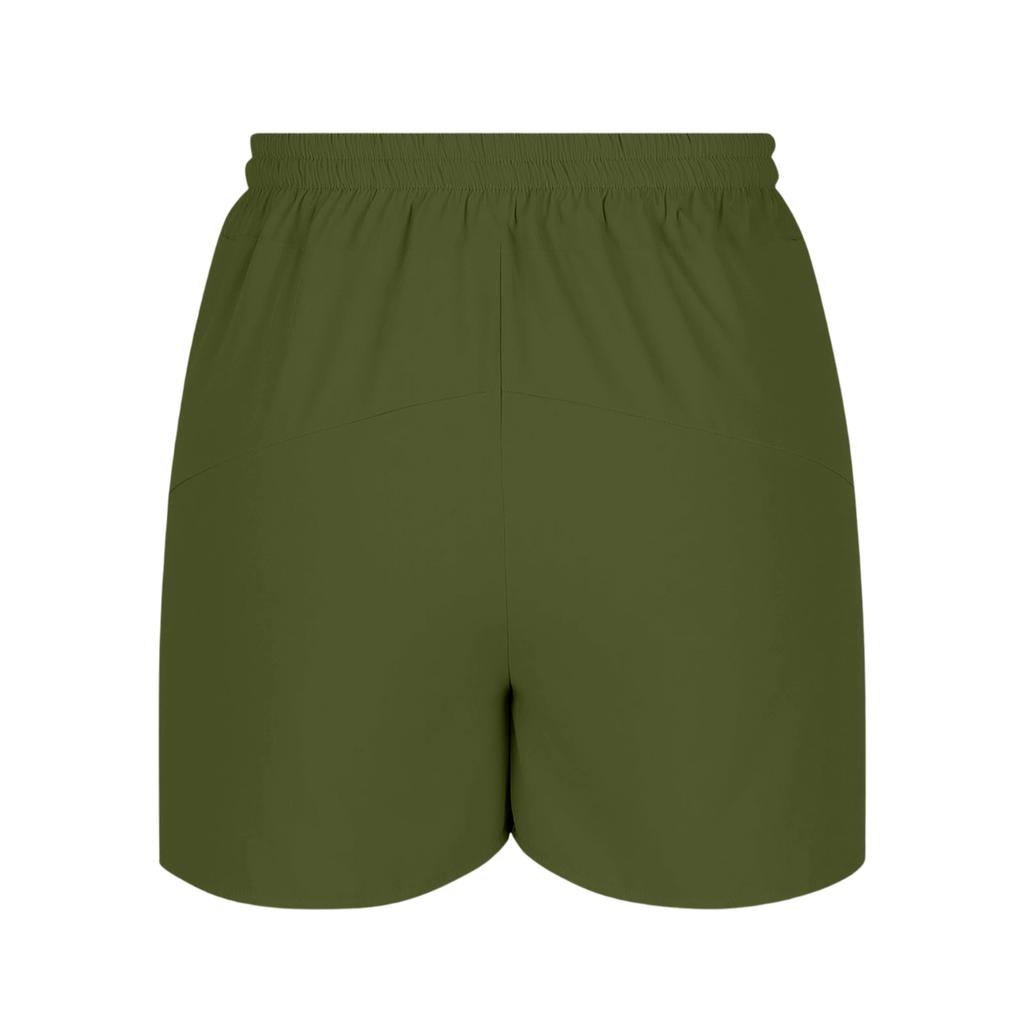 Women's Fashion Solid Color Athletic Casual Elastic Waistband Shorts with Zipper Pockets for Outdoor and Leisure Activities