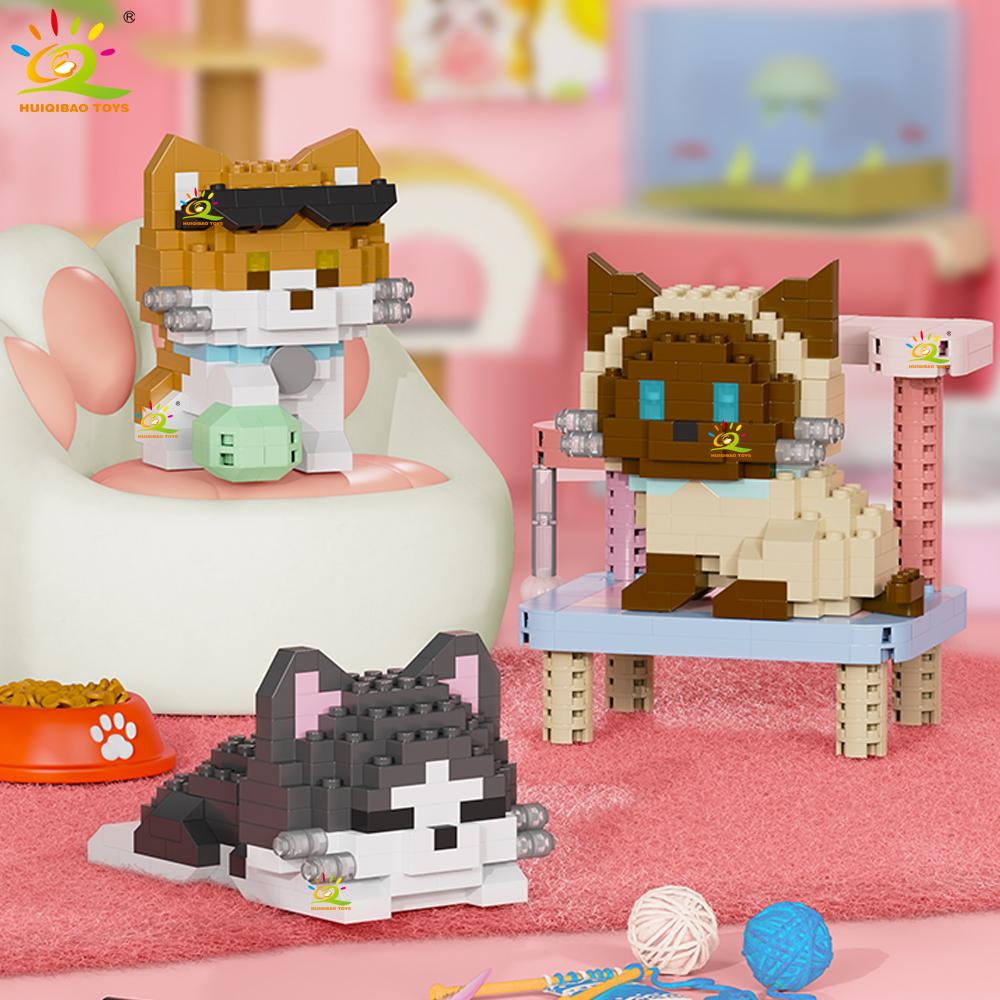 MOC Cute animal model Micro Building Block Panda Rabbit Bee Mini Diamond Model Brick Toy for Children Desk Decor.