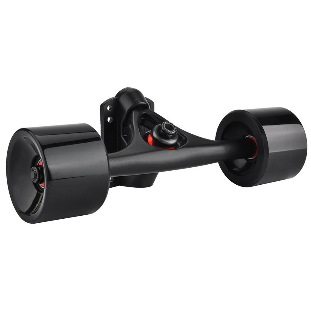 2pcs   Truck with Skate Wheel Riser Pad Bring Accessory(black shaft black wheel)