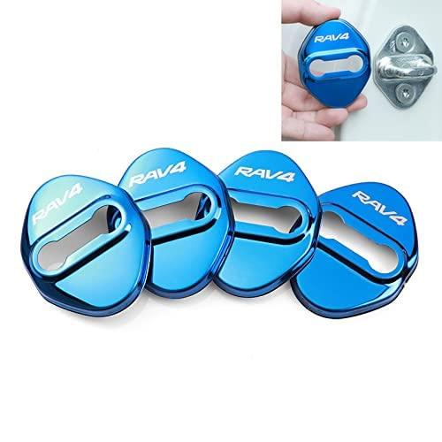 

Накладка на петлю замка двери Toyota RAV4 50 серии, хромированный аксессуар, детали интерьера, зеркальная нержавеющая сталь, 4 шт., новый RAV4 2019- серия XA50 [Синий] RA