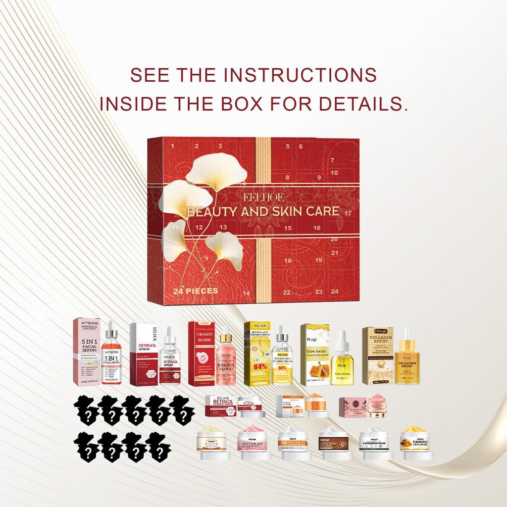 EELHOE 24 Compartments Beauty Blind Box Hydrating Skin Care Moisturizing Moisturizing Beauty Set