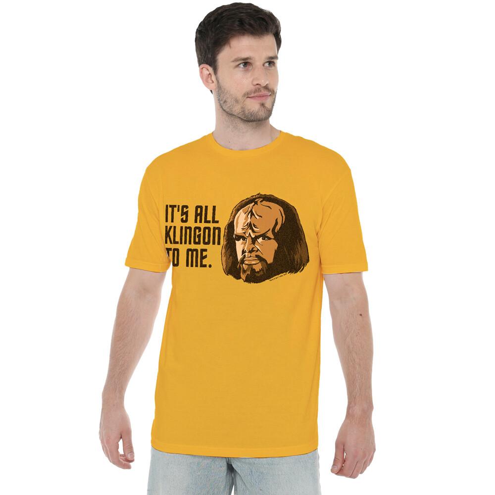 Star Trek All Klingon T-Shirt S-2XL, Gold Unisex T-Shirt XXXXL