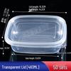 280ml Rectangular Transparent Plastic Salad Box with Lid for Fresh-Keeping and Takeaway