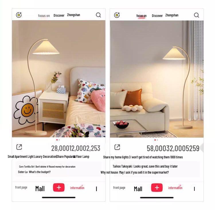 French Vintage Cream Floor Lamp for Living Room, Bedroom, or Bedside - Retro Style with Modern Ambiance.