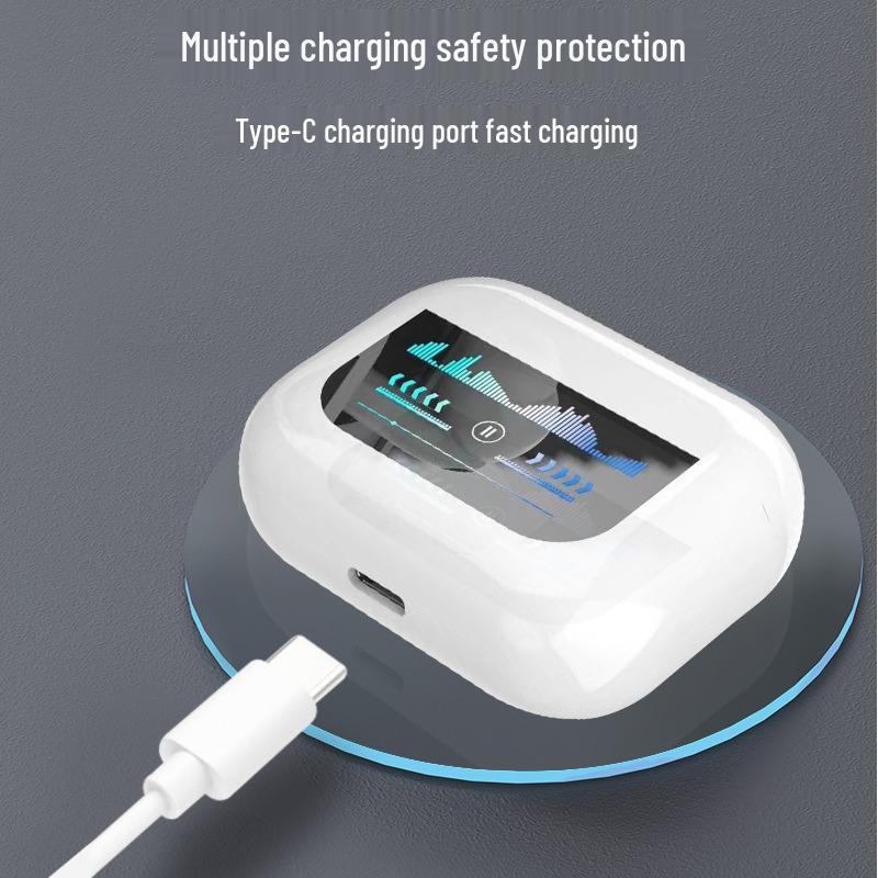 G4 LED Screen Bluetooth In-Ear Earphones with ANC/ENC Noise Cancelling and Single Mic Stereo Sound