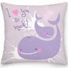 Square Cushion Cover Pillow Office Sofa  Turtle Coral Shell Double-sided Animal Ocean World