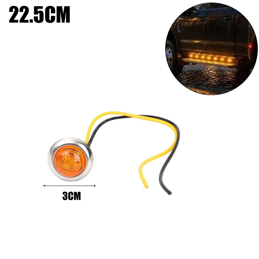 Car Vans Front and Rear Indicator Lights Boat Rear Night Driving Safety Warning Portable Round LED Headlight Side Marker Light