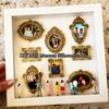 DIY Mini Museum Photo Album Mini Museum Silhouette Box Stylish Creative Memory Display Kit With Miniature Statue And Gold Frame