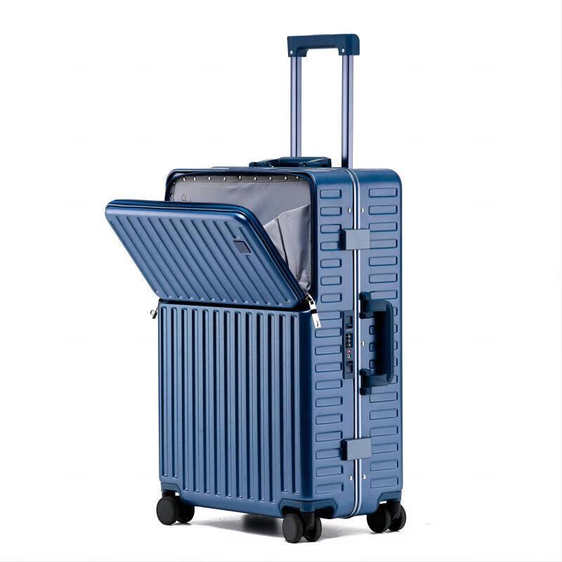 

Tymon Front-Opening Aluminum Frame Luggage with USB and Cup Holder 24 inches