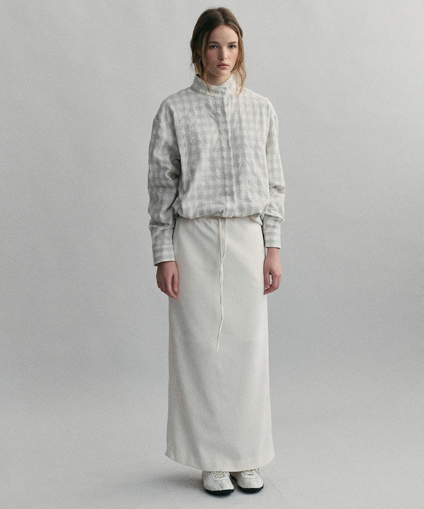 Aubeuawo Velour Soft Skirt (Mist Ivory)
