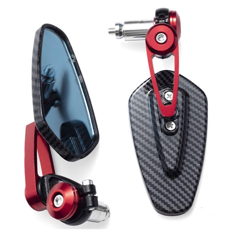 

Wide Angle Side Mirrors Blue Glass Reflector Retro Motorcycle Rearview Mirror Universal червоний