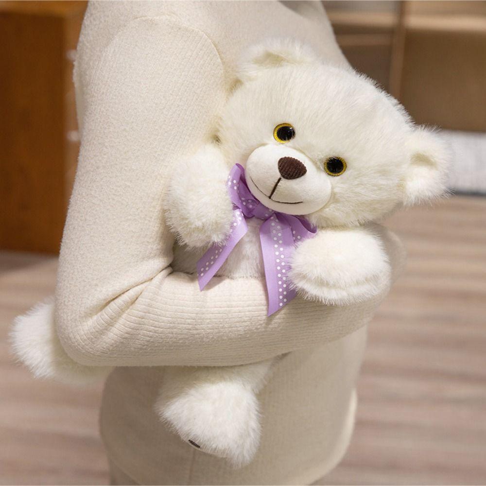 3D Eyes Plush Bear Doll Couple Bears Stuffed Animal Pillow  Birthday Party Decor