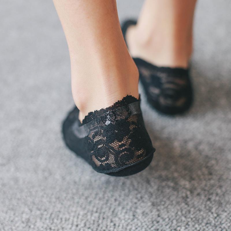 Lace Boat Socks, Women, Cotton Sole Without Falling Off Heel, Socks, Women's Summer Thin Style, Shallow Invisible Socks