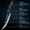 Stainless Steel Boning Knife w/Knife Sheath Fruit Knife Handmade Forged Knife Peeling Knife Fruit Vegetable Fish Meat Cleaver
