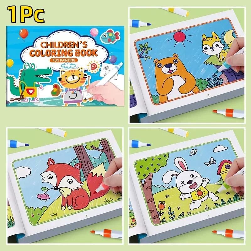 

1Piece Animal Coloring Book Beginner Learning Doodle Painting Educational Art Activity Book Creativity Development Coloring Pages