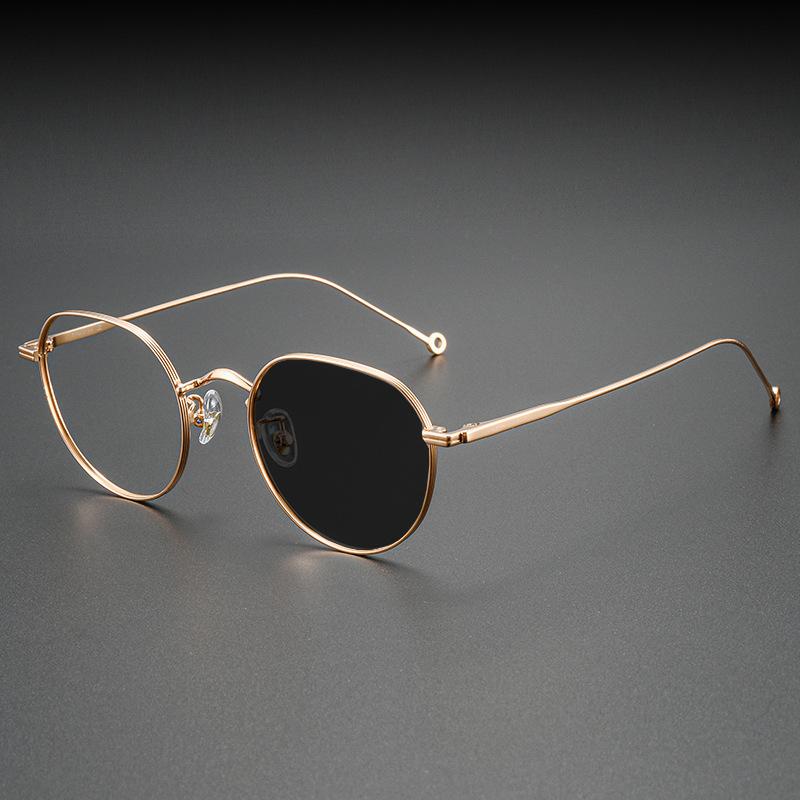 3125 Retro Ultra Light Pure Titanium Round Frame Reading Glasses For Man Woman Anti Blue Light And Radiation Presbyopic Glasses